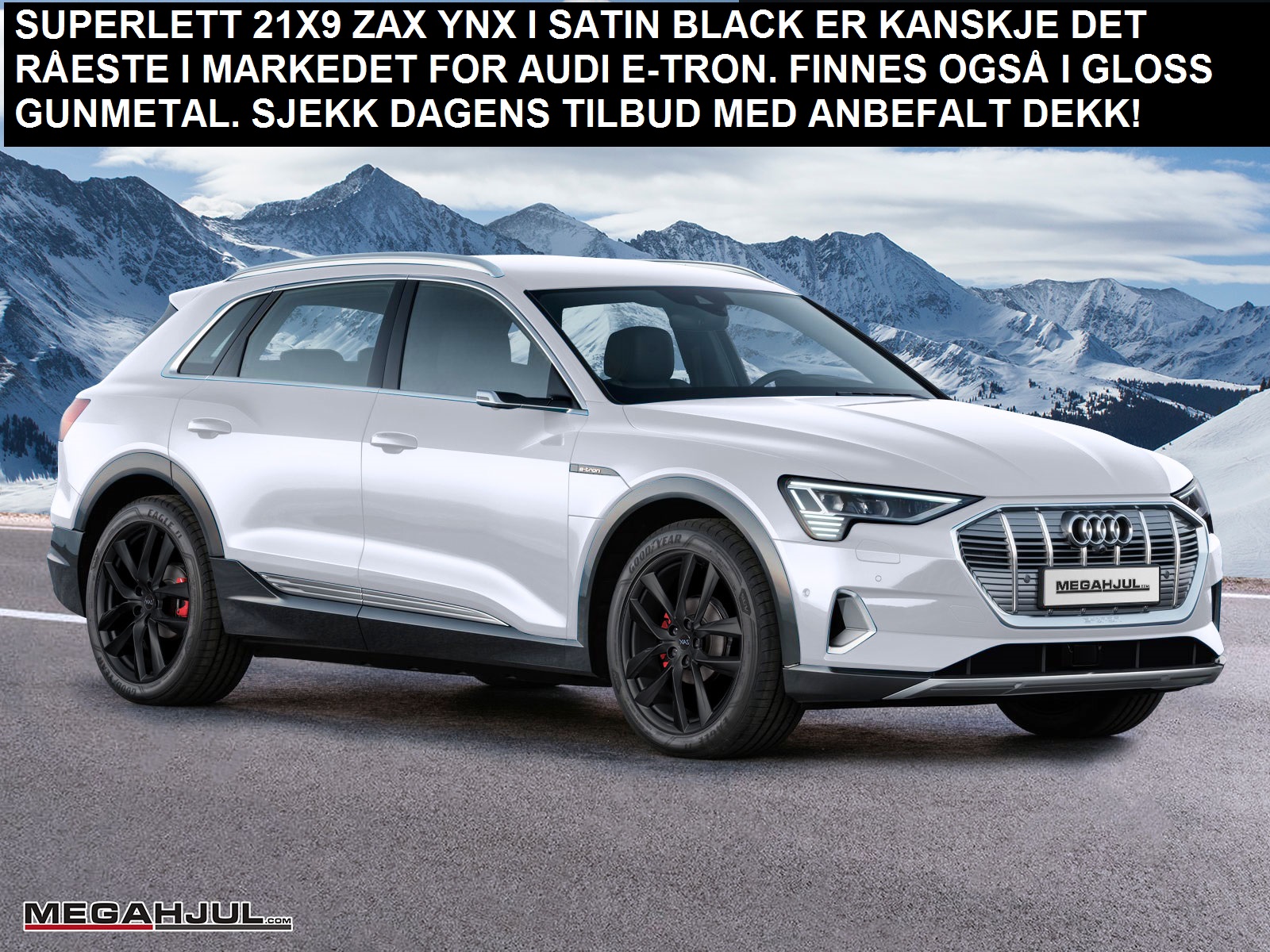 Vinterhjul audi e-tron i superlett design som øker rekkevidden